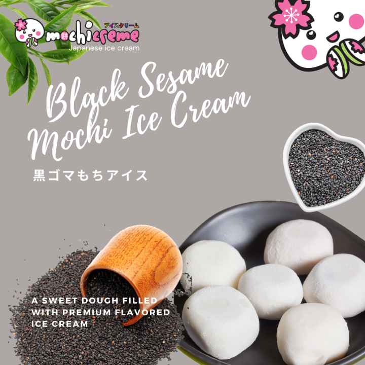 Samjin Choco Mochi Cake - Black Sesame 10 Pieces 310g : Amazon.co.uk:  Grocery
