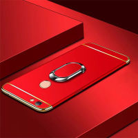 LANLIN สำหรับ OPPO F5เคสโทรศัพท์หรูหรา3 In 1 Matte Ultra Thin Anti-Scratch กันกระแทก Electroplated กรอบ Hard PC ฝาหลังสำหรับ OPPO F5พร้อมที่วางขาตั้งแหวน