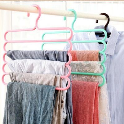 Creative Towel Rack 5Layer Multifunctional Anti-Slip Clothes Rack Storage Rack Coat Hanger Pants Rack Pants Hang