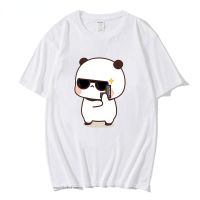 น่ารักการ์ตูน Bubu Dudu กราฟิกเสื้อตลกหมีแพนด้า TShirt สาว Kawaii กราฟิกเสื้อ Y2k TEE ผู้หญิงผู้ชายเสื้อผ้าคู่ TEE เสื้อ