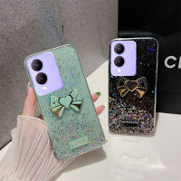 เคสมือถือ VIVO Y17S 4G Y27 Y78 V29 V29E 4G 5G 2023สไตล์ใหม่โบว์เงางามรูปหัวใจดาวท้องฟ้าใสเคสซิลิโคน TPU กันกระแทกกรอบป้องกันสินค้า