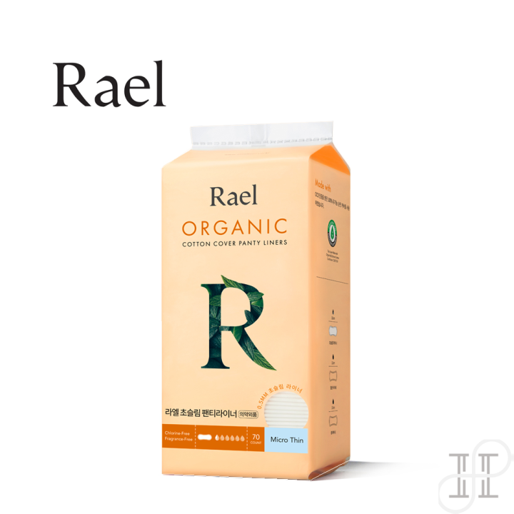 Korea Rael Organic Cotton Micro Thin Panty Liners (70pcs) I Ultra Slim