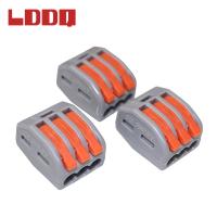 LDDQ 100PCS PCT213 Connector Universal Compact Wire Wiring Connectors 3 Pin Conductor Terminal Block Level AWG 28 12