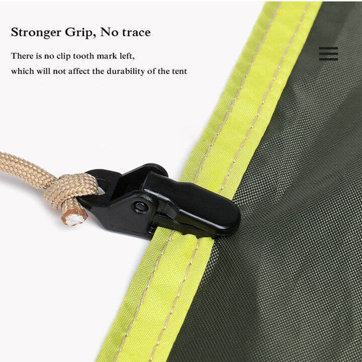 black-tarpaulin-plastic-crocodile-beak-fixed-buckle-outdoors-tent-clip