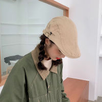 ผู้หญิงลำลอง Newsboy หมวกฤดูใบไม้ผลิฤดูใบไม้ร่วง R Beret ผู้ชายสีทึบปรับ Peaked จิตรกร Cap