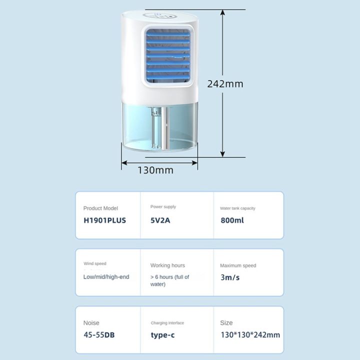 แอร์คูลเลอร์-ขนาดเล็ก-3-ความเร็ว-พร้อมถังเก็บน้ํา-800-มล-ta