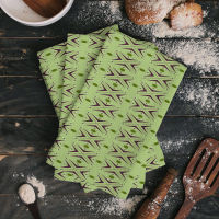 Green Circle Triangle Retro Style Microfiber Cleaning Cloths Hand Towels Dishcloth Utensils For Kitchen House Things Wipe Towel