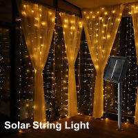 Solar Garlands Led String Curtain Light Decoration New Year Christmas Wedding Party Indoor Outdoor Garden Street Living Room 3M