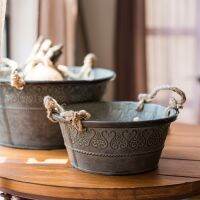 【จัดส่งภายใน 24 ชม】▶️เหล็ก กระถางต้นไม้  Iron Metal Flower Plants Pot Home Indoor Outdoor Decor Planter