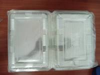 กล่องพลาสติกใส ใช้สำหรับใส่อาหาร เบเกอรี่  ขนาด 15x21x5.5 ซม.  50 ชิ้น/แพค