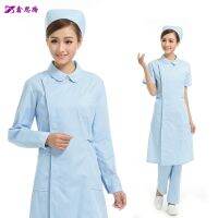 Nurses clothing long-sleeved winter dress body womens summer short-sleeved pharmacy beauty salon work uniform nursing suit white coat