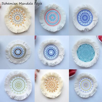 【CW】✷  NEW mandala ins tassels place mat pad placemat cup coaster round doily kitchen