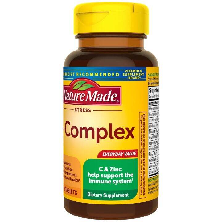 วิตามินบีคอมแบ็ค Nature Made Stress B Complex with Vitamin C and Zinc