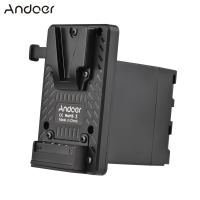 Andoer V-Lock V Mount แผ่น NP-F Dummy อะแดปเตอร์แบตเตอรี่ Built-In ชิปถอดรหัสสำหรับ Sony PXW-Z150/ HXR-MC2500/ MC1500C/ NX3/ NX5R/ NX5C/ NX100/ NX200/ HDR-AX2000E/ FDR-AX1E/ NEX-EA50/กล้องวิดีโอ NEX-FS700