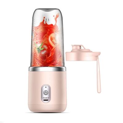 400Ml Electric Fruit Juicer USB Charging Lemon Orange Fruit Juicing Cup Smoothie Blender Pink A