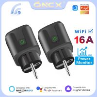 【LZ】▬◘  QNCX-Tomada Inteligente EU Com Temporizador De Voz Plugue WiFi Monitor De Energia Tomada Para APP Smart Life Alexa Google Home Tuya 16A