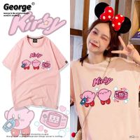 เสื้อยืดผ้าฝ้าย【hot sale】010Star Kirby yyds การ์ตูนอะนิเมะ 2022 ฤดูร้อนใหม่ ins เกาหลีพิมพ์แขนสั้นหลวมสบายๆเสื้อยืดผู้ชายและผู้หญิง