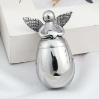 Small Keepsake Urns For Human Ashes Angel Wings Heart Mini Dog Cats Cremation Urns Stainless Steel Memorial Ashes Holder