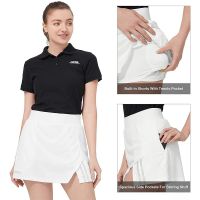 Goldencamel Athletic Shorts for Women Comfortable Sports Skirt Tennis Skort with Pockets for Running Golf Wear Training Workout