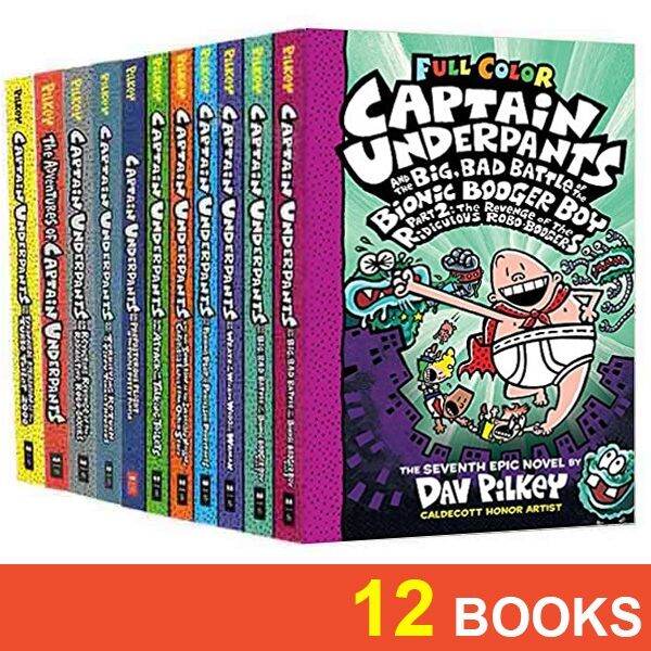 Captain Underpants in Full Colour (12 Books) Lazada