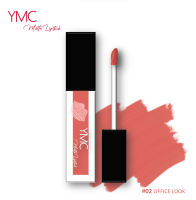 YMC Matte Lipstick ลิปแมทเบอร์02 ไม่ติดแมส วิตามินบำรุง แห้งเร็ว ติดทนนาน เกลี่ยง่าย ปาดเรียบ 3 เฉดสี ส่งฟรี