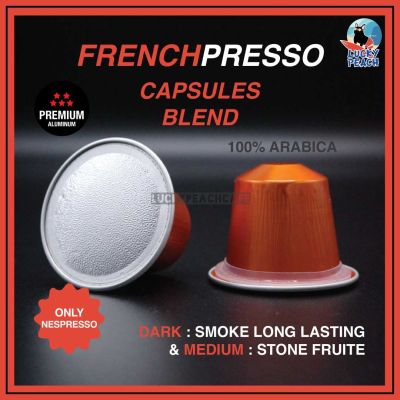 Frenchpresso Capsules Blend กาแฟเเคปซูล 2 รสชาติสำหรับเครื่อง Nespresso (Nespresso Compatible)