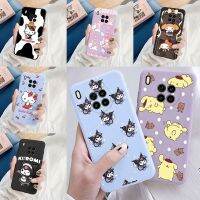 Philander SHOP เคสเคสโทรศัพท์เบาบางลาย Kuromi เมโลดี้,อนิเมะแมว Pom Pom Purin คิตตี้น่ารักสำหรับ8i Huawei Nova ฝาหลัง TPU แบบนิ่มทำจากซิลิโคน