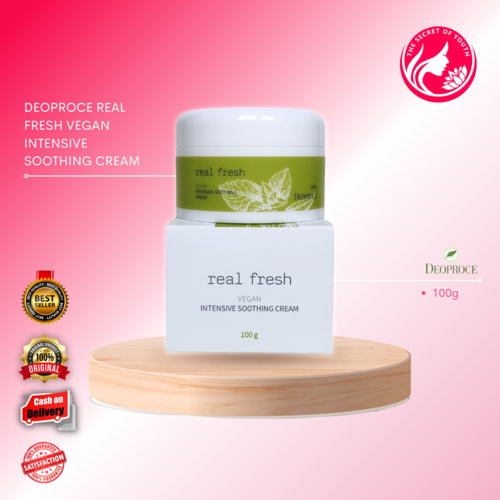 DEOPROCE REAL FRESH VEGAN INTENSIVE SOOTHING CREAM 100g | Lazada PH