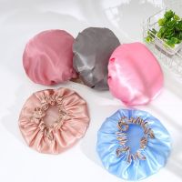 Thickened Adult Double-layer Waterproof Bath Hat Double Layer Shower Hair Cover Women Supplies Shower Caps Bathroom Accessories