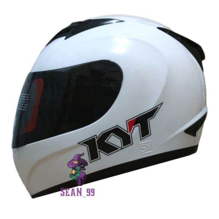Helmet KYT R10 SOLID WHITE Glowy VISOR FULL FACE ORIGINAL DOO Lazada PH