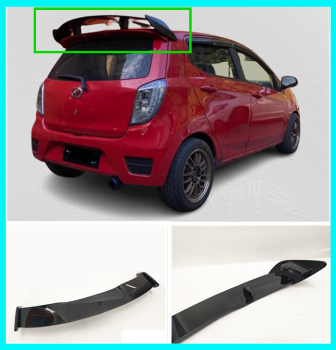 Perodua Axia Amg Style Abs Spoiler With Paint Glossy Black Lazada