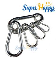 Snap hook รุ่นมีห่วง คาราบิเนอร์มีห่วง Eyelet Carabiners สแนปลิงค์ สแตนเลส 304 eyelid snap hook