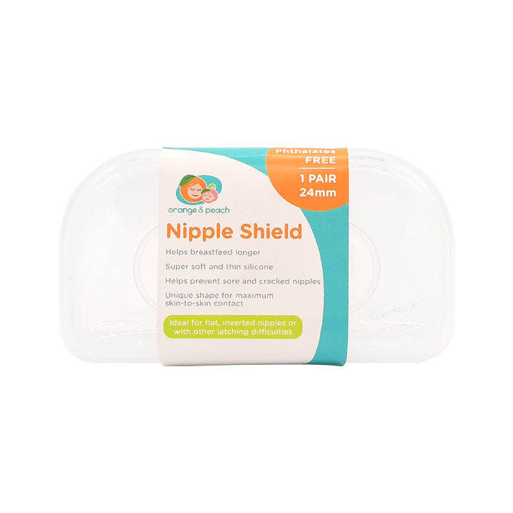 Orange and Peach Nipple Shield or Protector Nipple Cover for