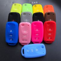 ZAD silicone rubber car key cover case shell shirt set skin for VW POLO Bora Beetle Tiguan Passat B5 B6 Golf4 MK5 6 Jetta Eos Key Chains