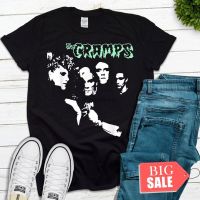 เสื้อยืดคอกลม แขนสั้น พิมพ์ลายวงดนตรี Intage CrampsS Loe Legends Lie Foreer Rock ทรงหลวม สําหรับผู้ชาย