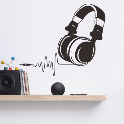 Creative Gaming Headset Wall Sticker For Boys Room Bedroom Background Home Decorations Mural Stickers Self-adhesive Wallpaper