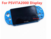 100 ใหม่สำหรับ PS Vita PSV PSVita 2000 PSV 2000 Slim จอแสดงผล LCD หน้าจอประกอบสีดำสีส้มสีฟ้าพร้อมกรอบ