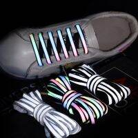 1Pair Reflective Shoelaces Laser sequin Shoelace Weave Braided bracelet Sneakers Running Shoes lace Adult children shoe strings