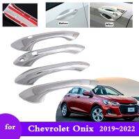 [HOT HUIQKKJKUIO 556] ฝาครอบที่จับประตูด้านนอกโครเมี่ยมสำหรับ Chevrolet Onix II 2019 2020 2021 2022ขอบสติกเกอร์อุปกรณ์เสริมฟิล์มป้องกันภายนอกของรถยนต์