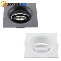 Cutout 90มม. สีดำสีขาว LED Spot Light ผู้ถือกรอบ GU10 MR16 Rfit Kit รอบสแควร์ Led Downlight Fixture Fitting