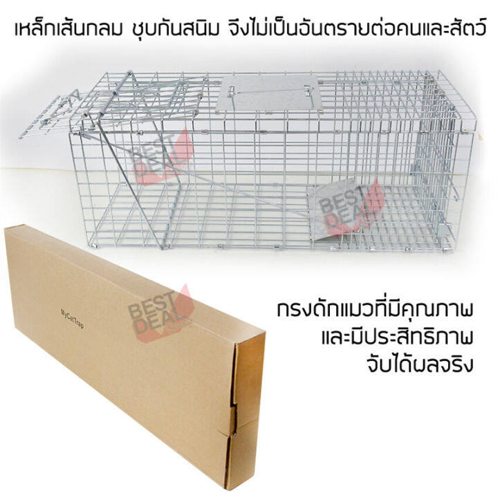 กรงดักแมวcattrap4you-size-xl-สามารถพับได้-จับแมวจรจัด-จับแมว-ไล่แมวถาวร-กับดักแมว-จับแมวไปปล่อย-ไพับได้-จับแมวจรจัด-จับแมว-กรงแมว-กับดักแมว