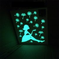 ZZOOI Creative Pattern Luminous Wall Stickers Dandelion Butterfly Girl Living Room Bedroom Decoration Fluorescence Home Decor Sticker