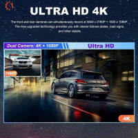 3นิ้ว4K กล้องติดรถยนต์4ไนท์วิชั่น IR กล่องดำรถ WDR สำหรับยานพาหนะรถยนต์