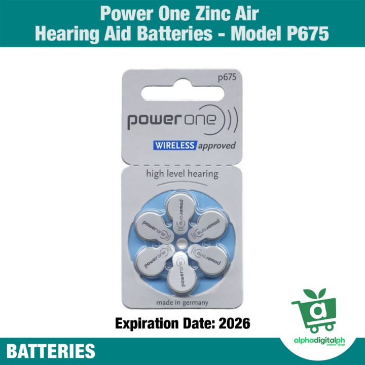 Power One Zinc Air Hearing Aid Batteries Model P675 Lazada PH