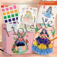 【hot sale】 ♟㍿ B02 Handmade Princess Poke Changeable DIY Stickers Hand Painted Painting Picture Book Educational Kindergarten Gifts Toys