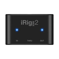 IK Multimedia iRig MIDI 2 universal MIDI interface with In, Out, and THRU ports, activity indicators for iPhone, iPad, Android, Mac, PC Black