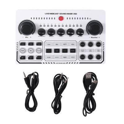 X50 Professional Recording Studio Sound Cards Live Broadcast Audio Mixer Interface Ound Card for Live Broadcast