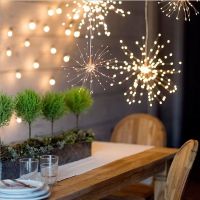 ZZOOI 1Pcs String Lights 3M 500LEDs Christmas Garland Fireworks Fairy Curtain LED String Light For New Year Bedroom Outdoor Decor Lamp