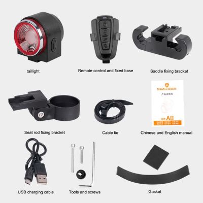 Smart Bike Bicycle Light Auto StartStop ke Sensing IPx6 Waterproof USB Charging Cycling Taillight foldable bicycle