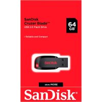 SanDisk CRUZER BLADE USB แฟลชไดร์ฟ 64GB, USB2.0 (SDCZ50_064G_B35, Black)